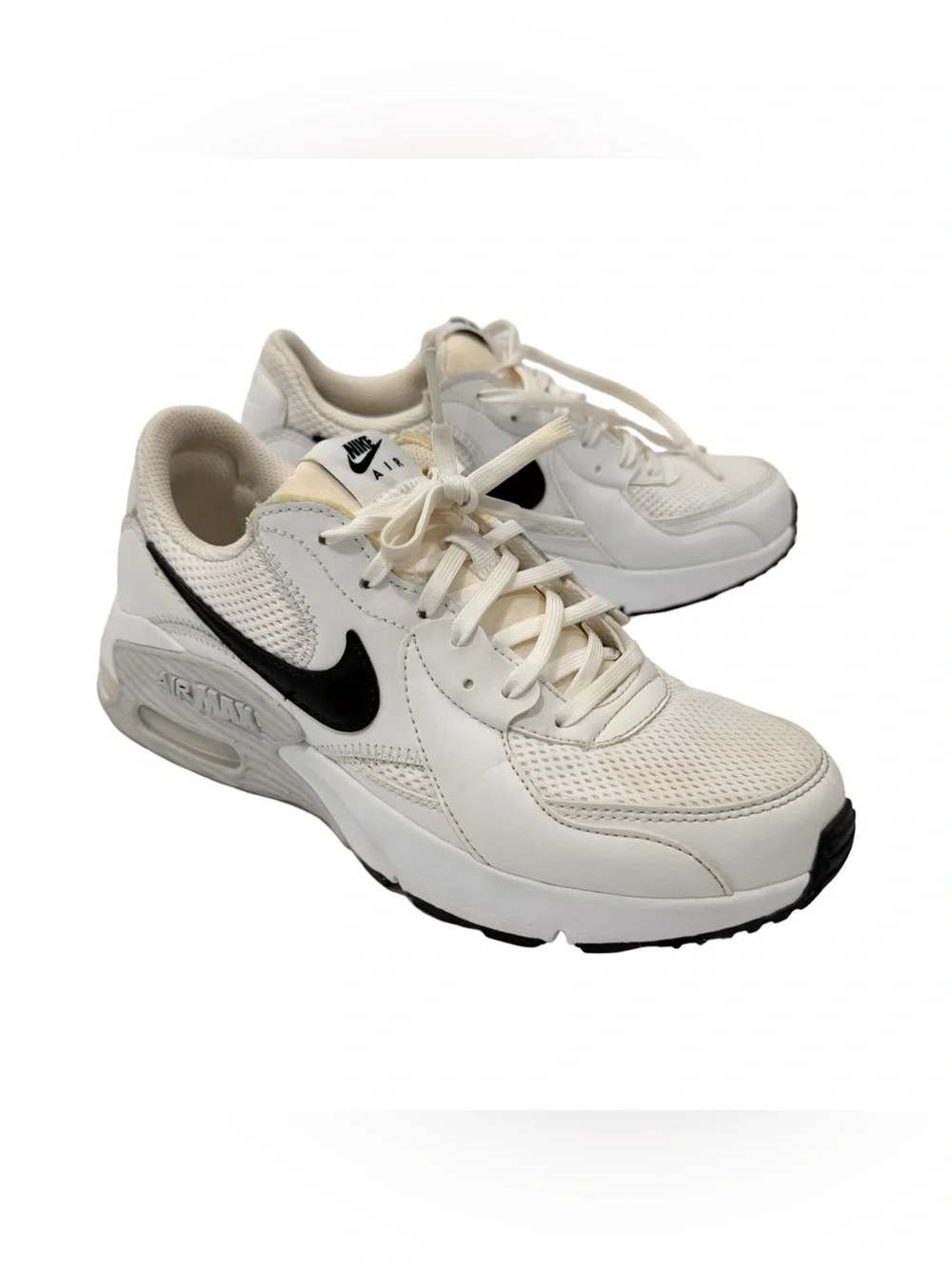 Nike White Sneakers with Black Swoosh